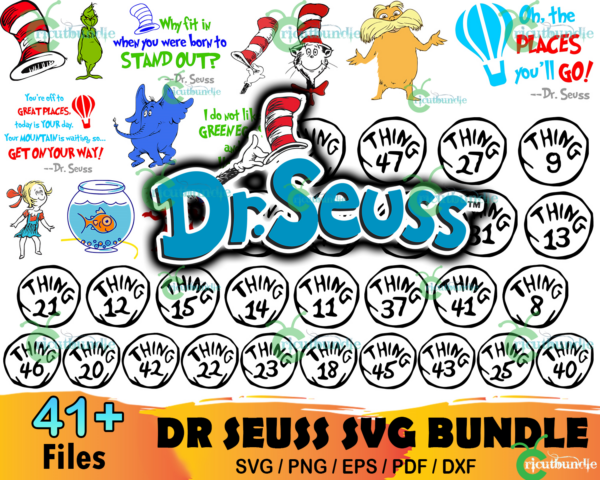 41+ Dr Seuss Bundle Svg, Dr Seuss Svg, Cat In The Hat Svg