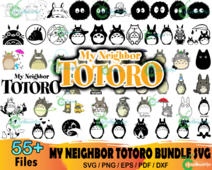 55+ My Neighbor Totoro Bundle Svg, Totoro Svg, Ghibli Svg