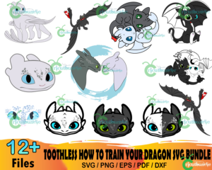 10  Toothless How To Train Your Dragon Bundle Svg, Toothless Svg