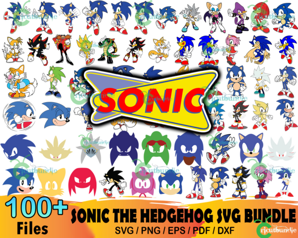 100+ Sonic The Hedgehog Bundle Svg, Sonic Svg, Sonic Characters Svg