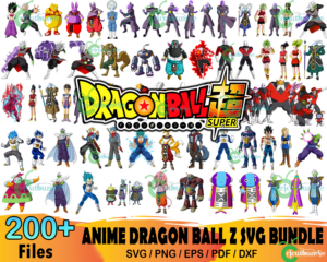200  Anime Dragon Ball Z Svg Bundle, Son Goku Svg, Anime Svg