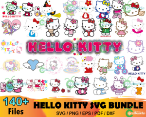 140+ Hello Kitty Svg Bundle, Hello Kitty Svg, Cartoon Svg