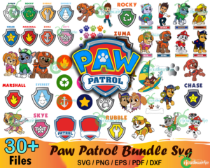 30  Paw Patrol Bundle Svg, Paw Patrol Svg, Paw Patrol Clipart