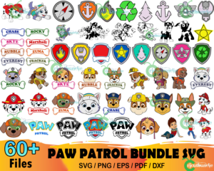 60+ Paw Patrol Bundle Svg, Paw Patrol Svg, Paw Patrol Clipart