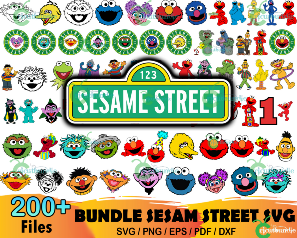 200+ Sesame Street Bundle Svg, Muppets Vector, Puppet Svg