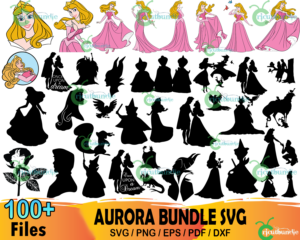 100  Aurora Bundle Svg, Disney Svg, Sleeping Beauty Svg
