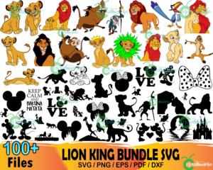 100  Lion King Bundle Svg, Lion King Svg, Simba Svg, Hakuna Svg