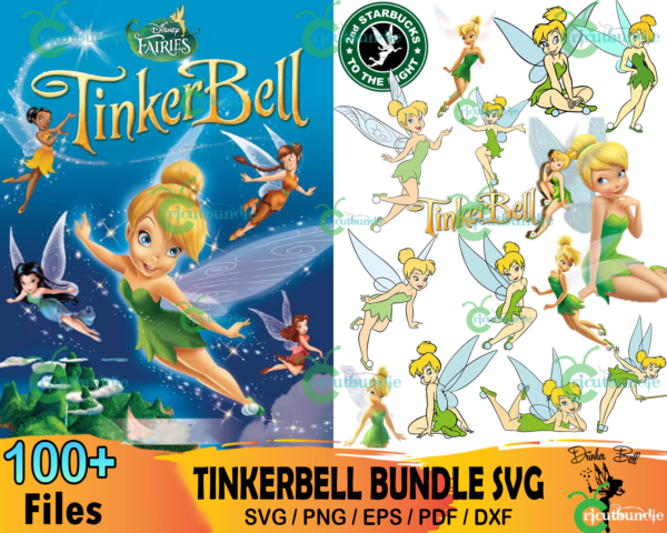 100+ Tinkerbell Svg Bundle, Disney Svg, Tinkerbell Svg