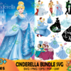 100+ Disney Cinderella Bundle Svg, Disney Svg, Cinderella Svg