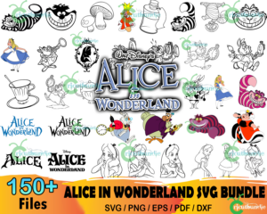 150  Alice In Wonderland Svg Bundle, Disney Svg, png