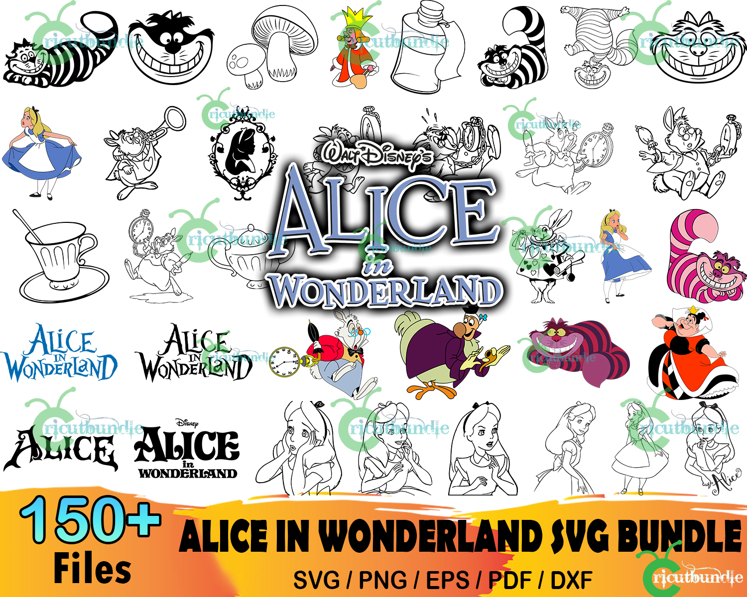 150+ Alice In Wonderland Svg Bundle