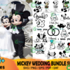 50+ Disney Mickey Wedding Party Svg Bundle, Wedding Party Svg