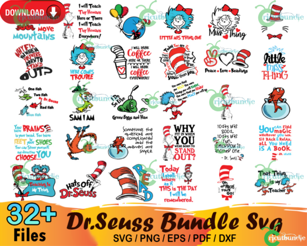 32+ Dr Seuss Bundle Svg - free svg files for cricut