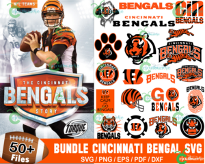 50+ Cincinnati Bengals Football Svg Bundle, Bengals Logo Svg