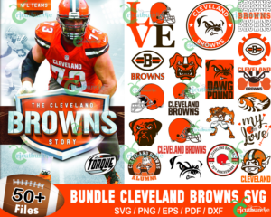 50  Cleveland Browns Football Svg Bundle, Love Browns Svg