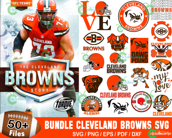 50+ Cleveland Browns Football Svg Bundle, Love Browns Svg