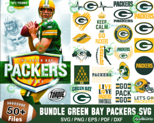 50+ Green Bay Packers Football Svg Bundle, Packers Helmet Svg (zip 50 file)