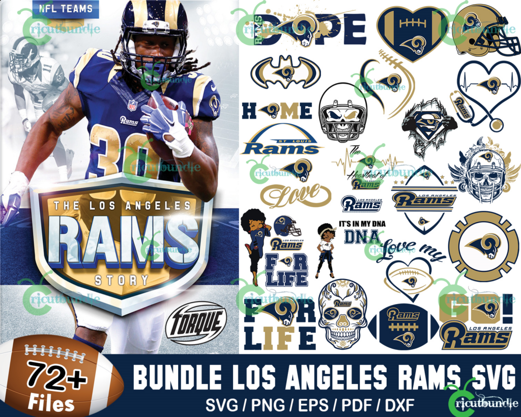 LA Rams Championship SVG Cutting File for Cricut Football Ram 