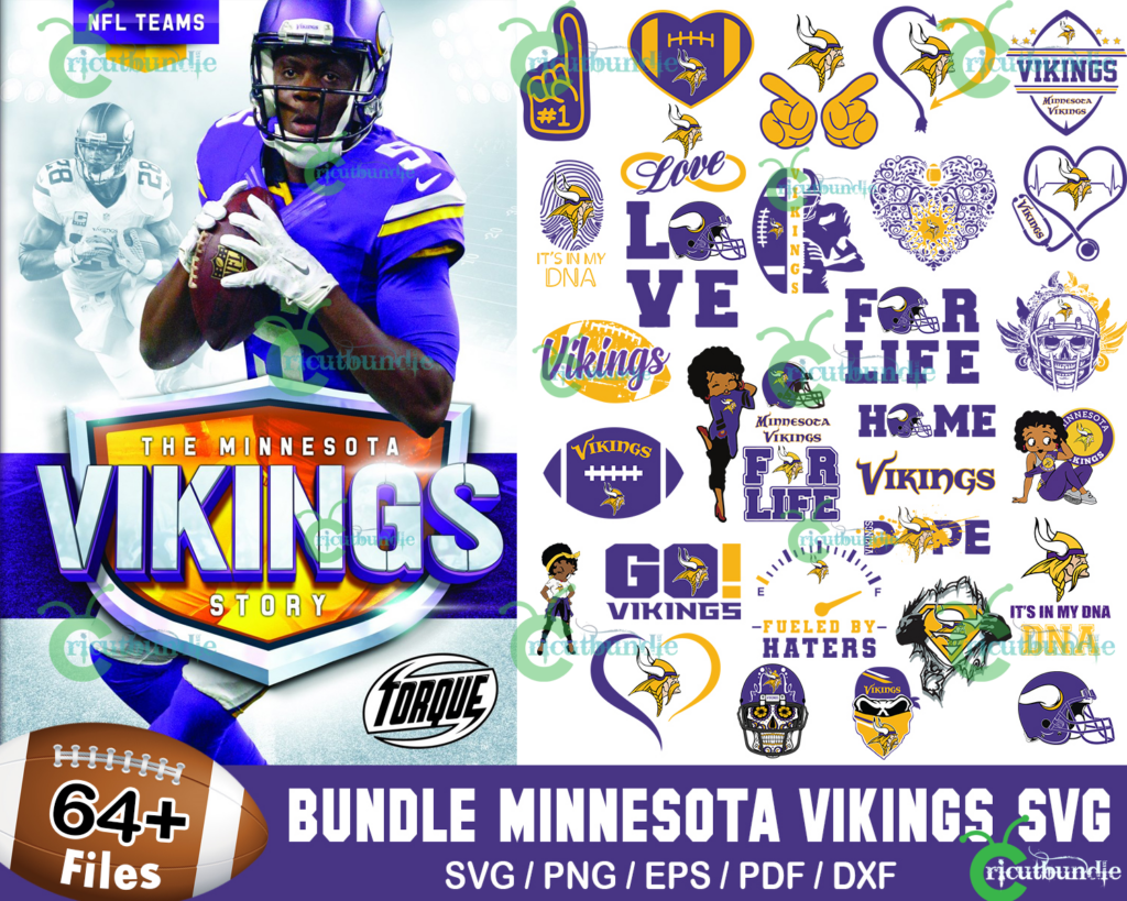 60 Designs Minnesota Vikings Football Svg Bundle, Love Vikin - Inspire  Uplift