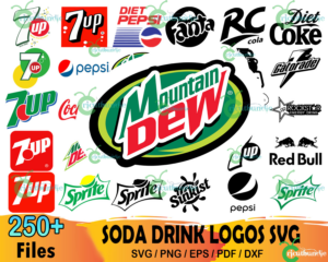 250  Soda Drink Logo Svg, Soft Drink Svg, Soda Label Svg