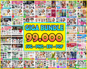 99000 Giga Bundle Svg, Disney Svg, Cartoon Svg, Anime Svg