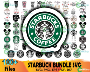 100  Starbuck Bundle Svg, Starbucks Svg, Starbucks Logo Svg