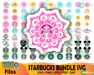 200  Starbucks Logo Bundle Svg, Starbucks Svg, Mandala Starbucks