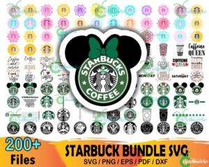 200  Starbucks Bundle Svg, Starbucks Svg, Starbucks Logo Svg