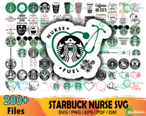 200  Starbucks Nurse Bundle Svg, Starbucks Svg, Starbucks Logo Svg