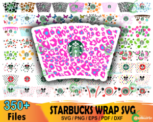 350  Starbucks Cup Bundle Svg, Starbucks Svg, Starbucks Wrap Svg