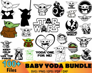 100  Baby Yoda Bundle Svg, Star Wars Svg, The Child Svg