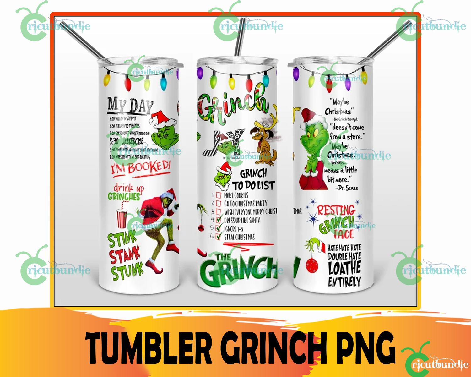 The Grinch Tumbler Christmas Tumbler How the GRINCH Stole 