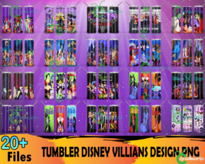 20  Disney Villains 20oz Skinny Straight And Tapered Bundle Png