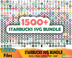 1500  Starbucks Logo Svg Bundle, Starbucks Svg, Starbucks Cup Svg