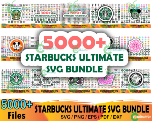 5000  Starbucks Wrap Bundle Svg, Starbucks Svg, Starbucks Template