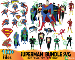 100  Superman Svg Bundle, Superman Svg, Superhero Svg