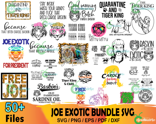 50+ Joe Exotic Bundle Svg, Carole Baskin, Tiger King Svg