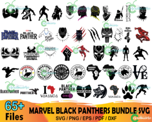 69+ Marvel Black Panthers Bundle Svg, Black Panther Svg
