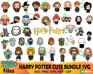 220  Harry Potter Cute Bundle Svg, Harry Potter Clipart