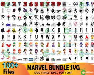 100  Marvel Bundle Svg, Spider Man Svg, Spiderman Bundle Svg