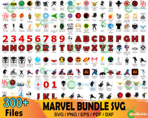 300  Marvel Bundle Svg, Super Hero Svg, Spider Web Svg