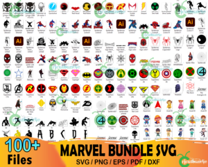 100+ Marvel Bundle Svg, Hero Svg, Marvel Svg, Avengers Svg