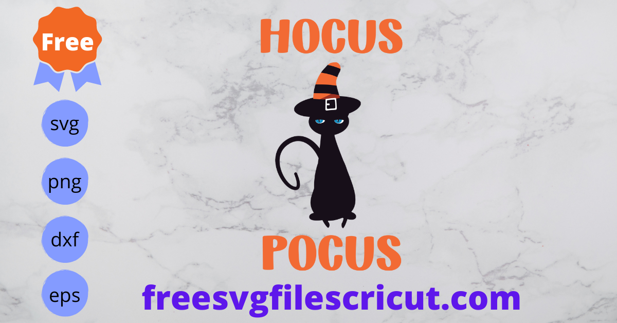 Free Halloween Hocus Pocus Cat Svg, Free Halloween Svg, Free Witches