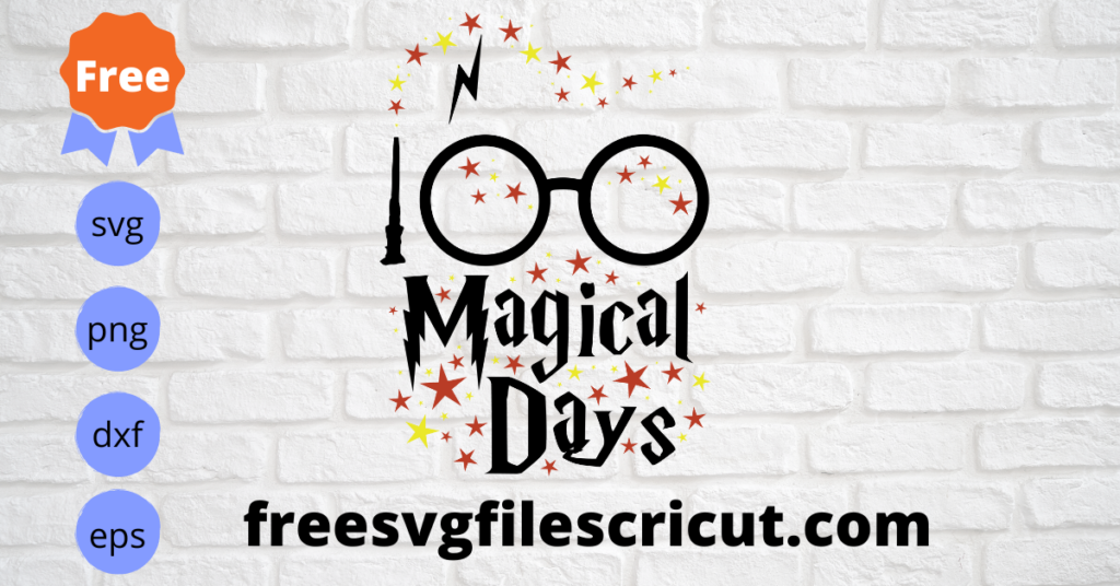 100 Magical Days Potterhead Svg