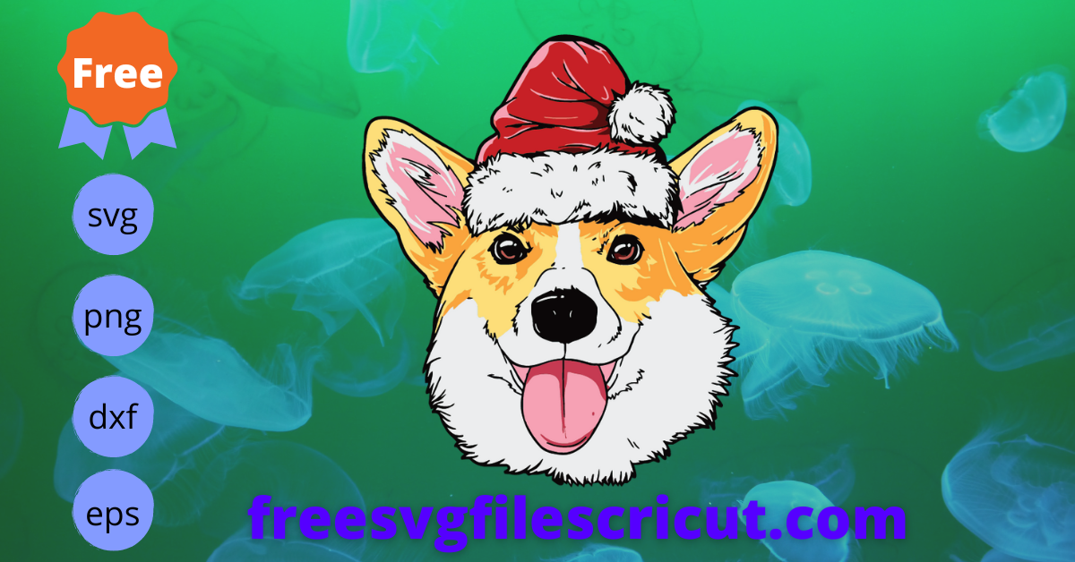 Free Christmas Corgi Svg, Free Christmas Puppy Svg, Free Xmas Dog Svg