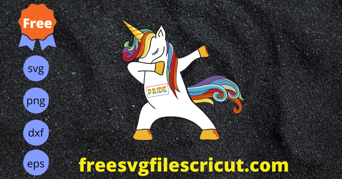 Free Dabbing Unicorn Svg, Free Rainbow Heart Svg, Free LGBT Svg - free