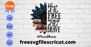 Free Sunflower Proud Nurse Svg