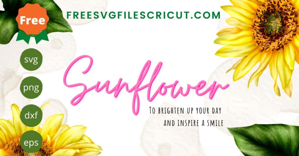 Free Pretty Sunflower Fields SVG For Your Cricut and Silhouette 1