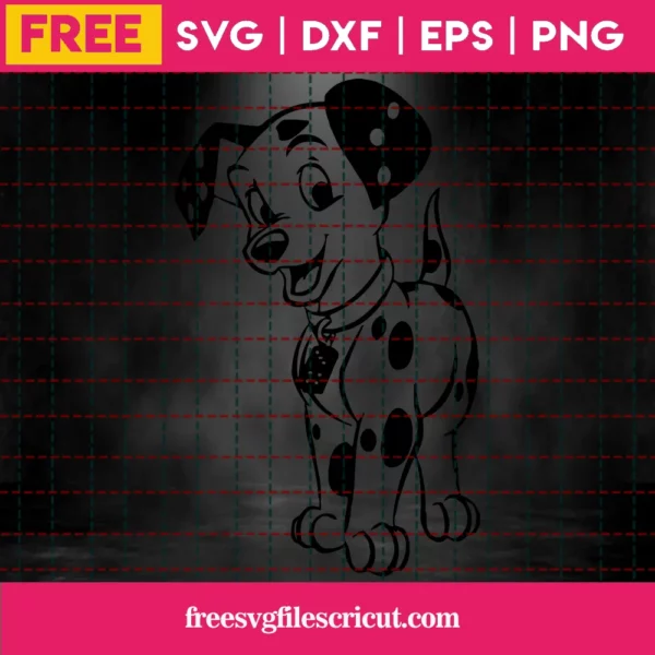 101 Dalmatians Free Svg, Outline Svg, Disney Svg, Instant Download, Dog Svg Invert