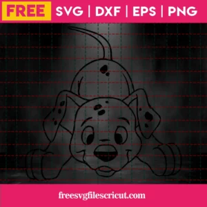 101 Dalmations Svg Free, Disney Svg, Puppy Svg, Instant Download, Silhouette Cameo Invert